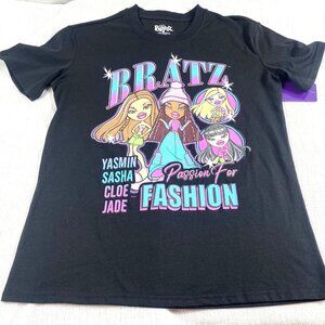 Bratz Black T-Shirt Women's Medium Passion Fashion Throwback 2001 World Tour